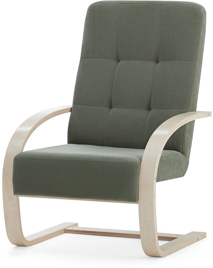 Кресло Hoff Грейс 69х100х83 см с подлокотниками обивка велюр цвет фисташковый