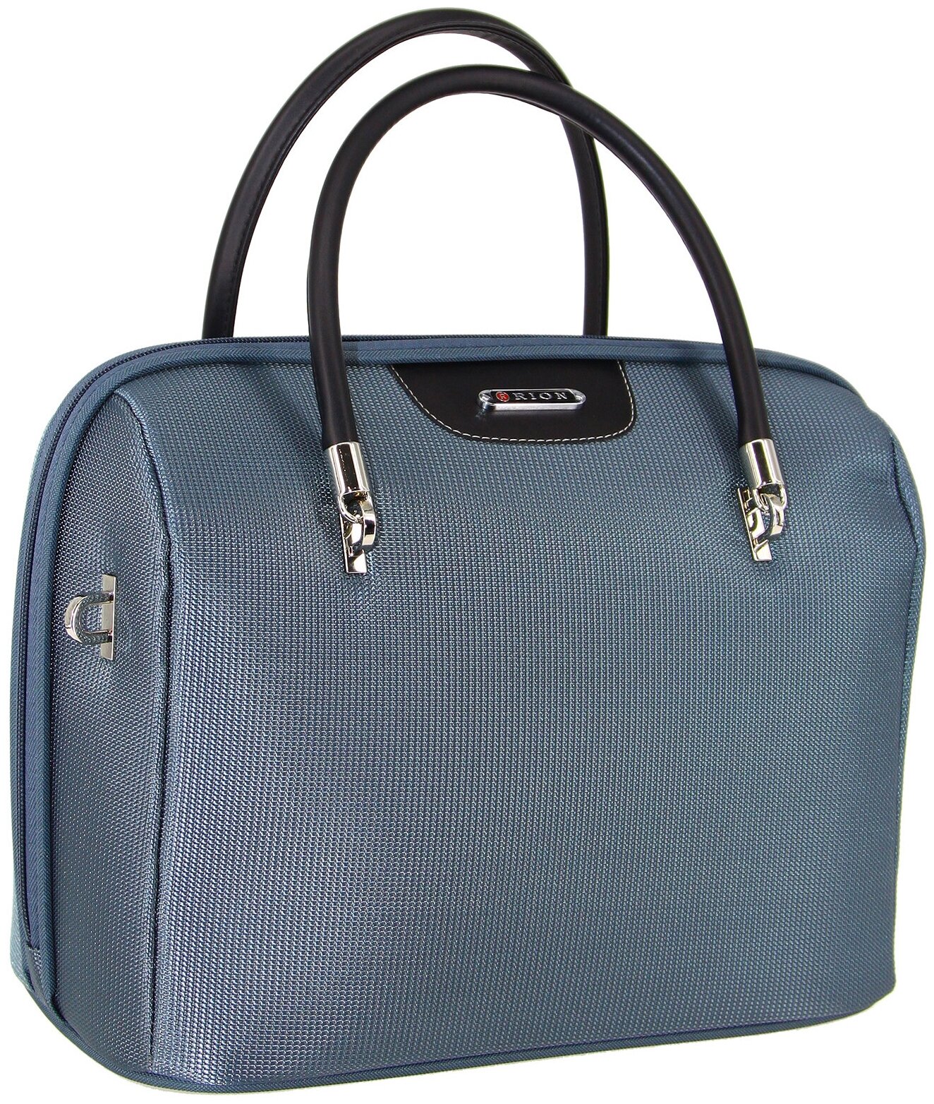 Дорожная сумка с ремнем на ручку чемодана Рион+ (RION+) / ручная кладь для самолета / саквояж , R240, Тканевая, 20 литров, серный-168