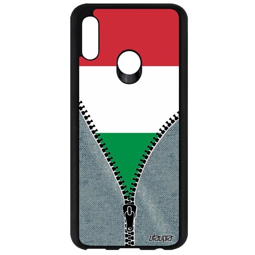 фото Чехол на смартфон huawei p smart 2019, "флаг италии на молнии" государственный страна utaupia