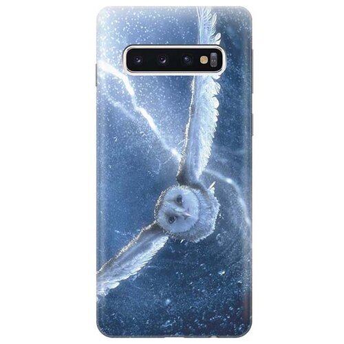 Чехол - накладка ArtColor для Samsung Galaxy S10 с принтом Сова в полёте чехол накладка artcolor для samsung galaxy note 20 с принтом сова в полёте