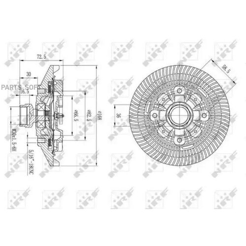 Вискомуфта JEEP Cherokee 101998 NRF 49577 15592₽