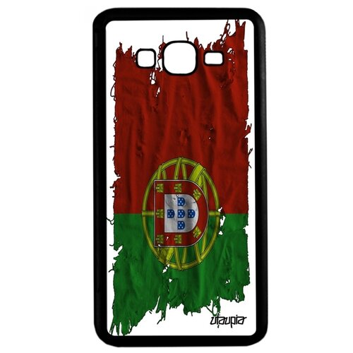 фото Чехол на мобильный samsung galaxy grand prime, "флаг португалии на ткани" страна utaupia