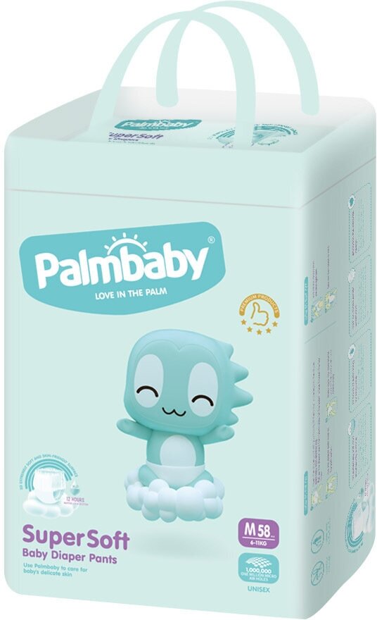 Подгузники-трусики Palmbaby Super Soft Premium M (6-11 кг) 58 шт