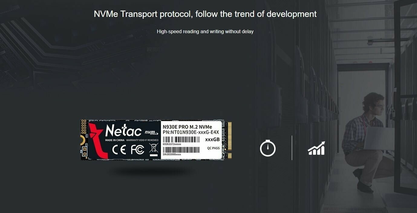 Внутренний SSD-накопитель Netac N930E 512GB Pro Series M2 2280, PCIe NVMe, 3D TLC/QLC, Черный NT01N930ES-256G-E2X - фото №6