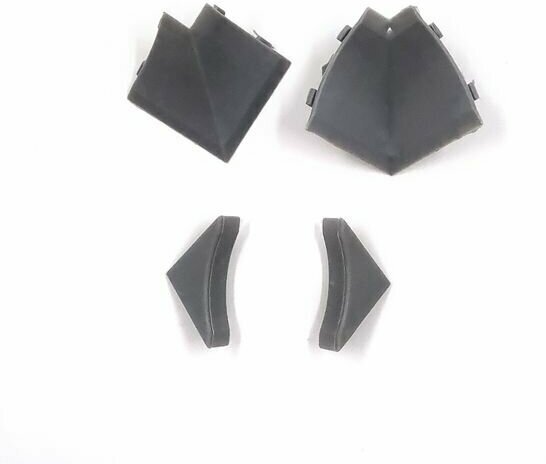 фото Комплект заглушек и уголков для плинтуса PVC, серые