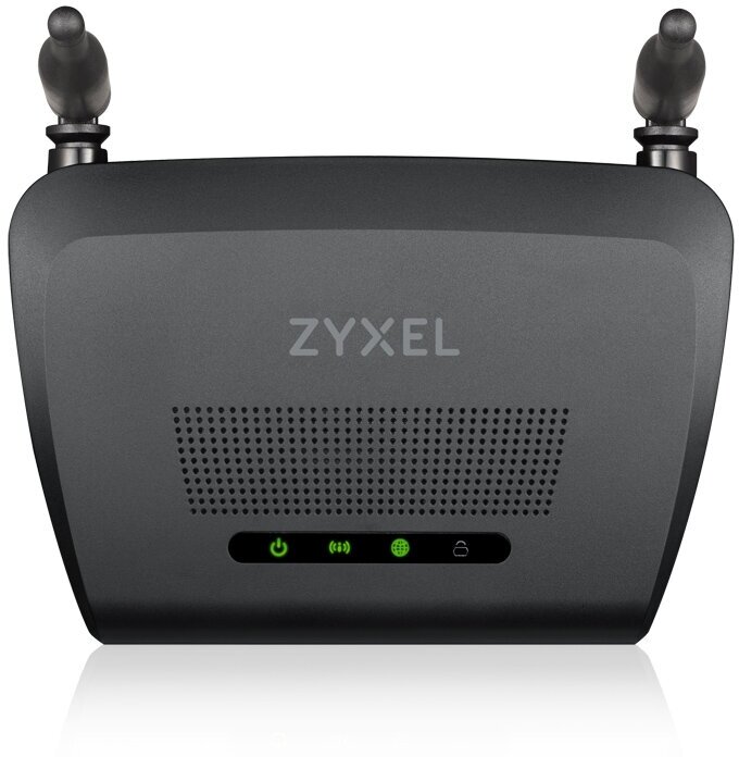 Wi-Fi роутер ZYXEL , 802.11n, 2.4 ГГц, до 300 Мбит/с, LAN 4x100 Мбит/с, WAN 1x100 Мбит/с, внешних антенн: 2x5dBi (NBG-418NV2-EU0101F) - фото №2