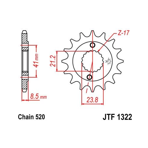 Звезда Мотоциклетная Jt Jtf1322.15" JT Sprockets арт. JTF132215