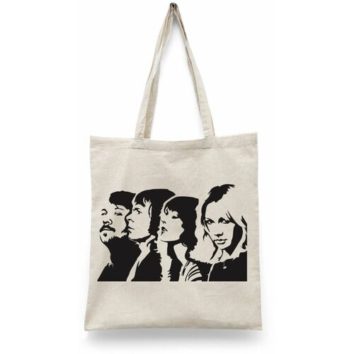 фото Сумка-шоппер унисекс каждому своё "abba/абба/группа" черная