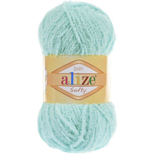Пряжа Alize Softy светло-бирюзовый (669), 100%микрополиэстер, 115м, 50г, 3шт