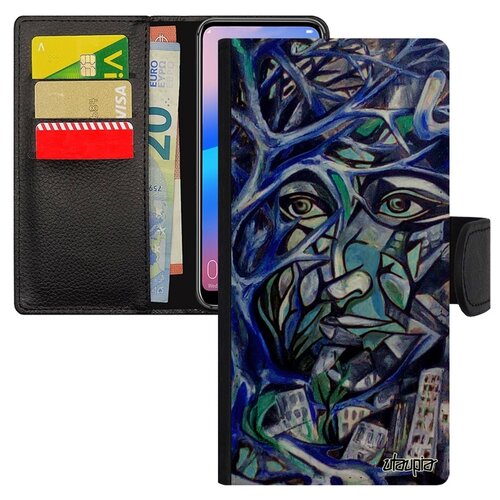 фото Чехол книжка на мобильный galaxy a50, "взгляд" стрит-арт абстракция utaupia