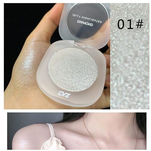 Тени-хайлайтер для век CVZ с шиммером, Лунный Гравий 01#