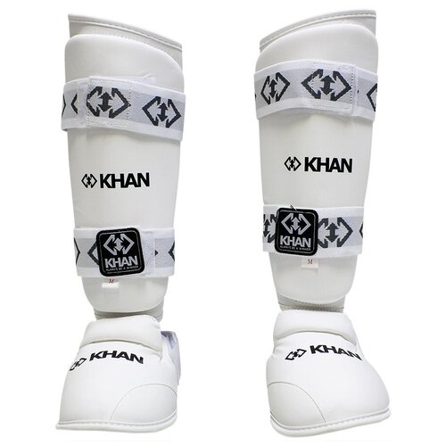 Защита голени и стопы Khan - белая, M защита голени и стопы gel grappling sm s m