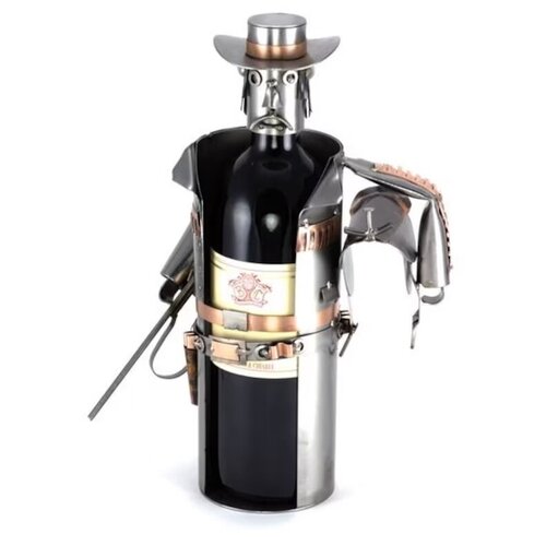 Оригинальная металлическая подставка - держатель для бутылки Ковбой