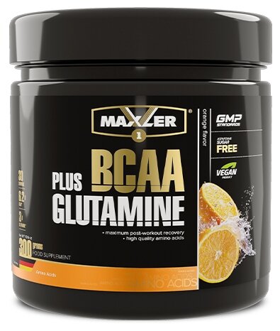 Maxler BCAA + Glutamine (300 гр.) (Апельсин)