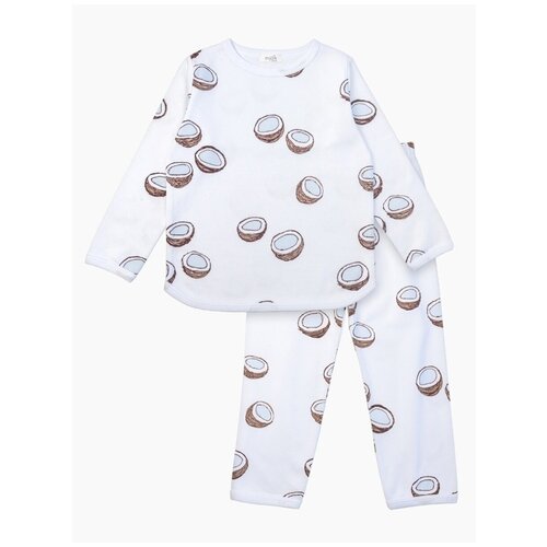 домашняя одежда mjolk пижама кофточка штанишки собачки Пижама Mjolk, размер 116, коричневый, белый