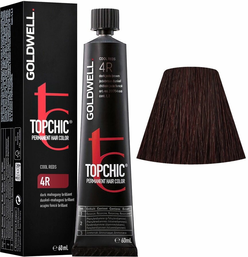 Goldwell Topchic - Краска для волос 4R темный махагон 60 мл