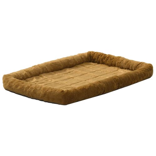 Лежак для собак и кошек Midwest QuietTime Faux Fur Deluxe Bolster 61х46х8 см 61 см 46 см cinnamon 8 см хвост кролика 5шт съедобная натуральная игрушка для мелких средних пород собак и кошек