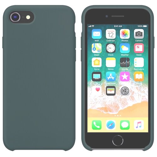 фото Силиконовый чехол silicone case для iphone 7 / 8 / se (2020), зеленый grand price