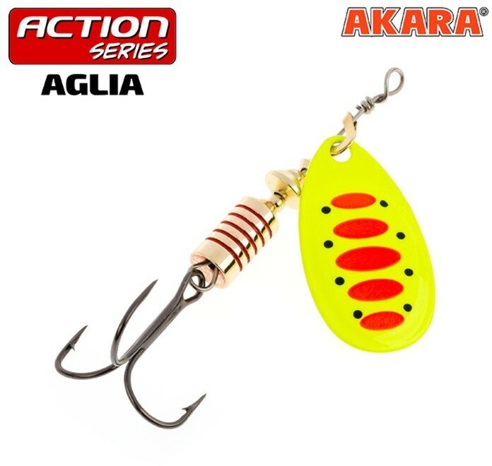 Akara Блесна вращающаяся Akara Action Series Aglia 1, 4 г, цвет A33