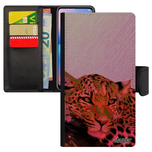 фото Чехол-книжка на телефон apple iphone xr, "леопард" дикий барс utaupia