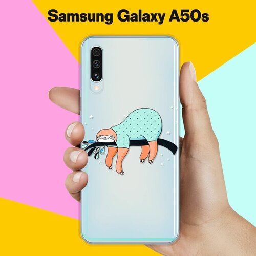 Силиконовый чехол Ленивец на ветке на Samsung Galaxy A50s силиконовый чехол ленивец на ветке на samsung galaxy a30