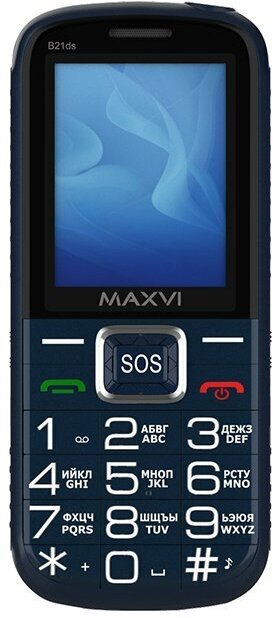 Мобильный телефон MAXVI B21ds BLUE (2 SIM) - фото №18