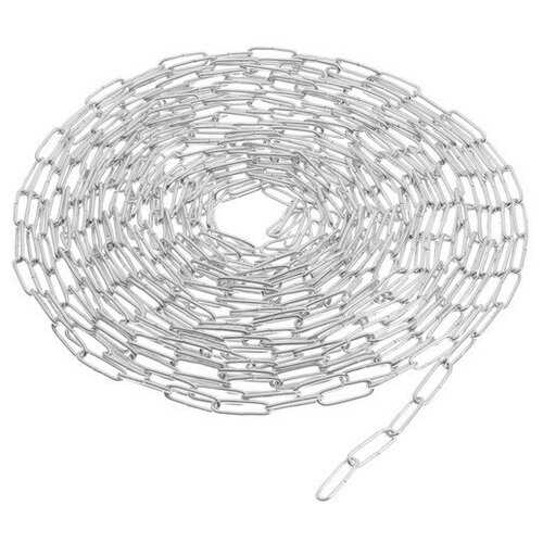 Цепь длиннозвенная тундра krep DIN763 диаметр 2 мм сварная оцинкованная 10 м 629₽