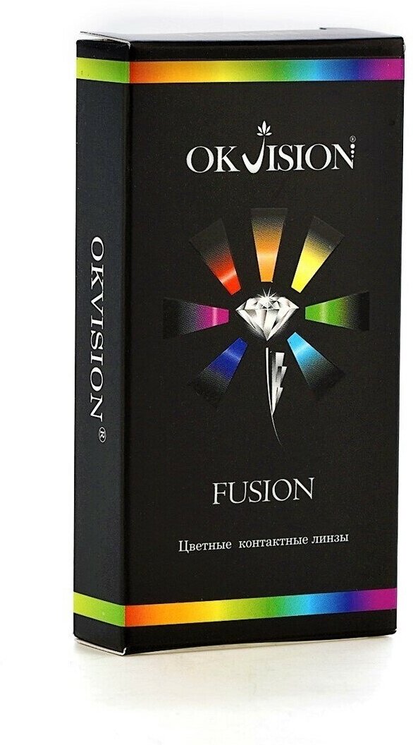 Цветные контактные линзы OKVision Fusion 3 месяца, -4.50 8.6, Blue/Violet, 2 шт.