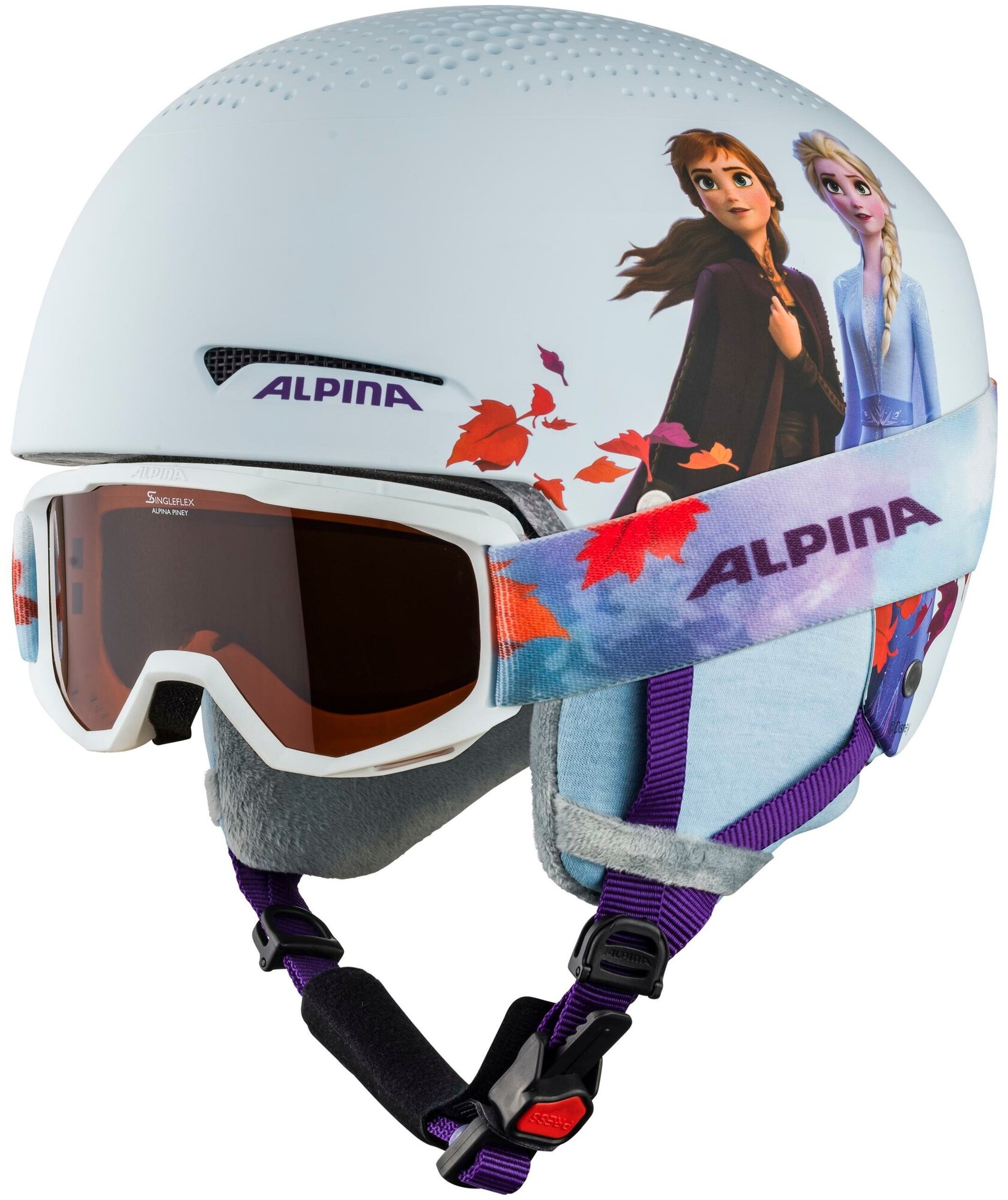 Зимний шлем с визором Alpina 2022-23 Zupo Disney Set Frozen Ii Matt (см:51-55)