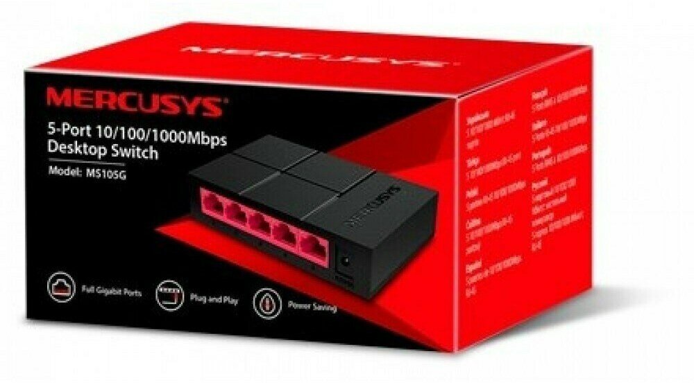 Коммутатор Mercusys 5-портовый MS105G