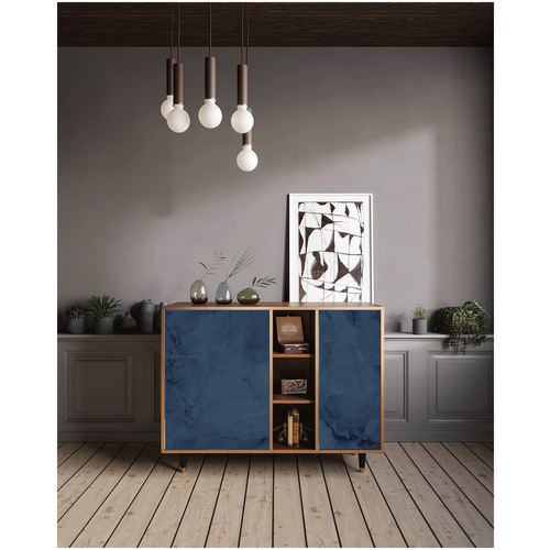 Комод - STORYZ - BS2 Endless Galaxi, 125 x 97 x 48 см, Орех