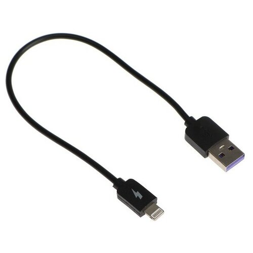 Кабель Exployd EX-K-1385, Lightning - USB, 2.4 А, 0.25 м, силиконовая оплетка, черный