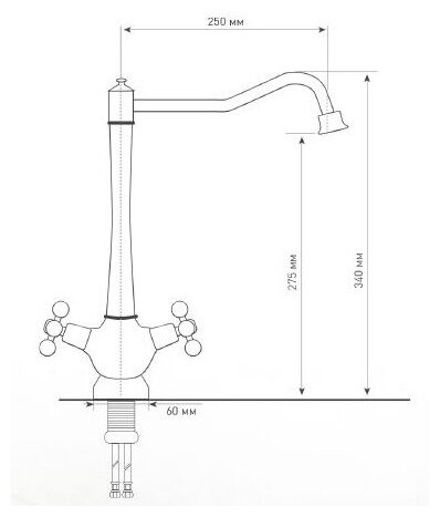 Смеситель Zigmund & Shtain ZS 2100 (Чёрный базальт)