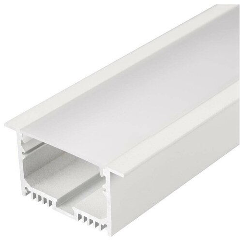 Arlight Профиль с экраном SL-LINIA62-F-2500 WHITE+OPAL (Arlight, Алюминий) 021374 установочный п профиль для откосов белый глянцевый 2500 мм