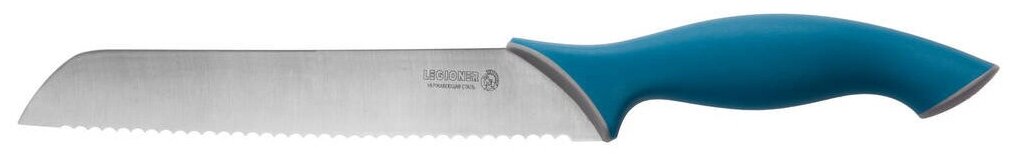 Нож LEGIONER ″ITALICA″ хлебный, эргономичная рукоятка, лезвие из нержавеющей стали, 200мм