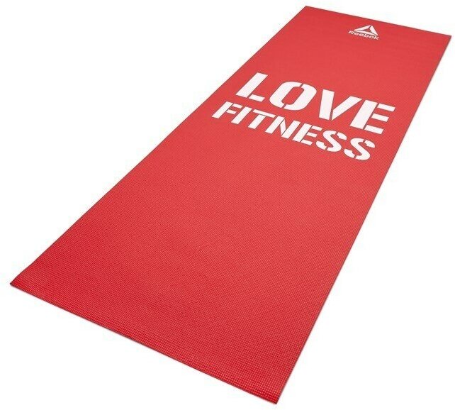 Тренировочный коврик (мат) для фитнеса тонкий Love (красн) RAMT-11024RDL