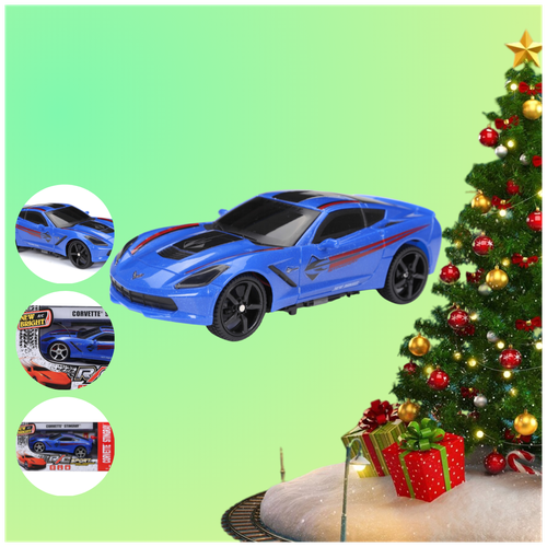 Машина радиоуправляемая Корветт Corvette Stingray New Bright Sport Car 1:24, синяя