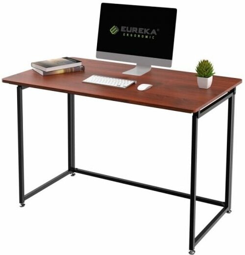 Складной стол для компьютера Eureka ERK-FT-43T Teak легкая сборка, вес 12.8 кг, столешница МДФ