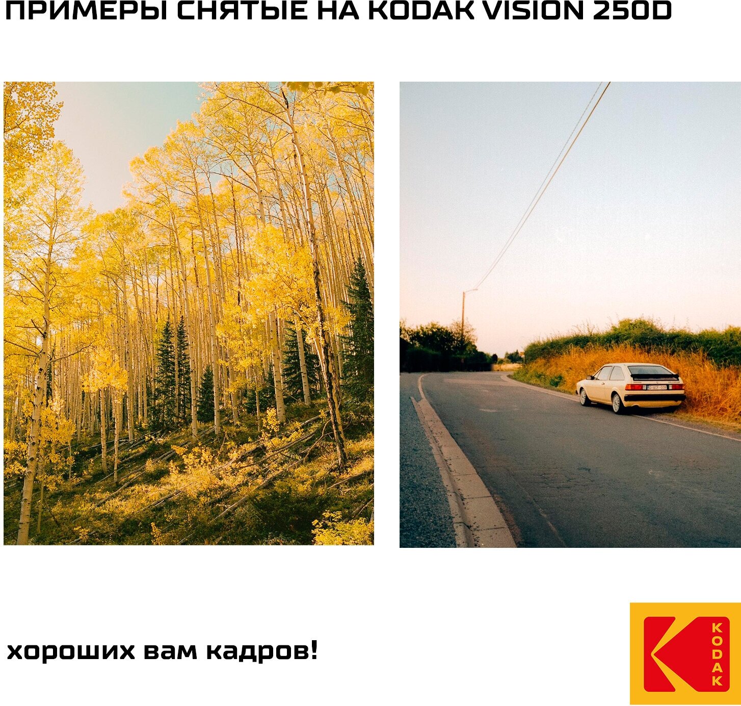 Цветная свежая фотопленка 36 кадров Kodar Vision 3 250d / сочные краски лета