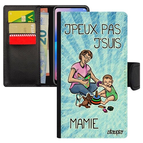 фото Чехол-книжка на мобильный apple iphone 7 plus, "не могу - стала бабушкой!" шутка бабуля utaupia