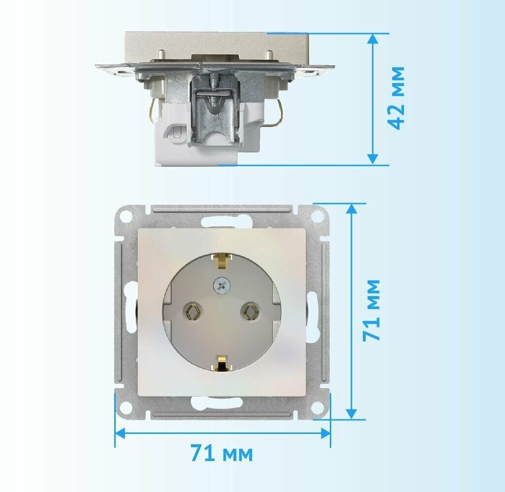 Механизм розетки Schneider electric - фото №3