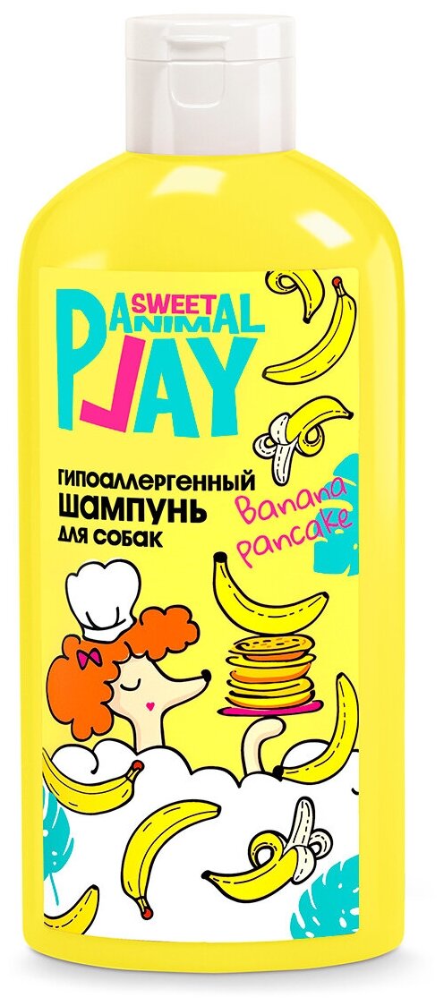 Шампунь Animal Play Sweet банановый панкейк Гипоаллергенный для собак и кошек 300мл