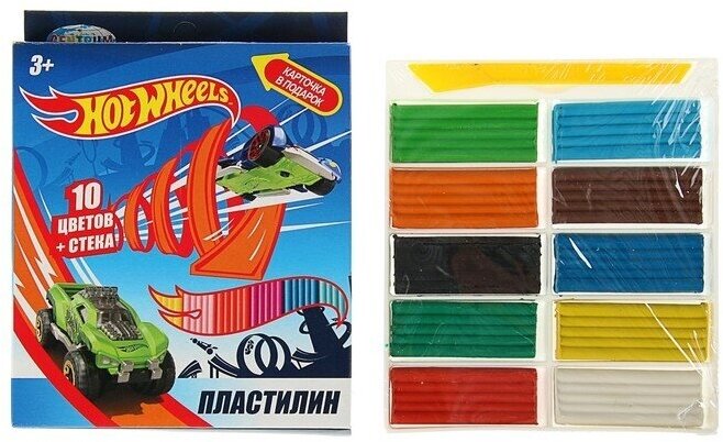 Пластилин 12 цветов "Hot Wheels" картинка "Hot Wheels" 240 г, стек Centrum 88620