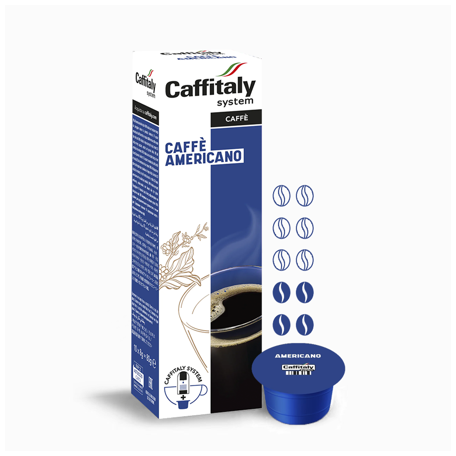 Кофе в капсулах Caffitaly System Ecaffe Originale Caffe Americano, 30 капсул, для Paulig, Luna S32, Maia S33, Tchibo, Cafissimo