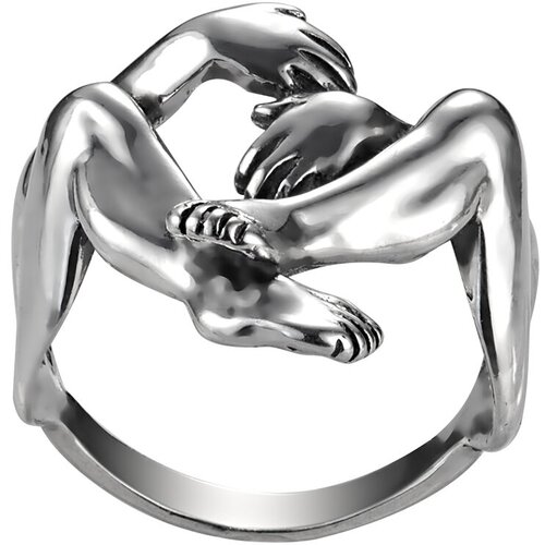 Кольцо Самородок серебро, 925 проба, чернение, размер 18.5