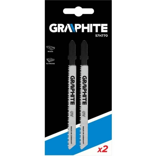 Полотно (2 шт; 12TPI; 75х100 мм) для электролобзика GRAPHITE 57H770