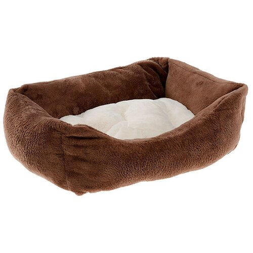 Лежак для собак и кошек Ferplast Coccolo Soft 50  55х45х20 см 55 см 45 см белый/коричневый 20 см