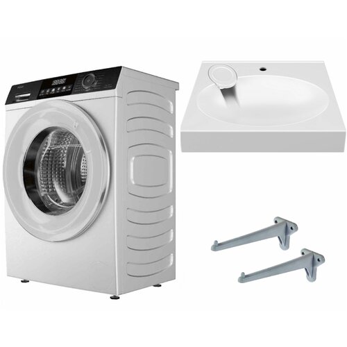 Стиральная машина Haier HW65-BP129302B с раковиной Liguria Паола Лигурия 50 над стиральной машиной 5434000₽