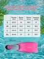Ласты для плавания тренировочные, цвет розовый, размер XL