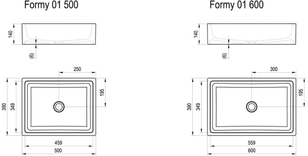 Formy 01 XJL01250000 Раковина 50х39 см Ravak - фото №14